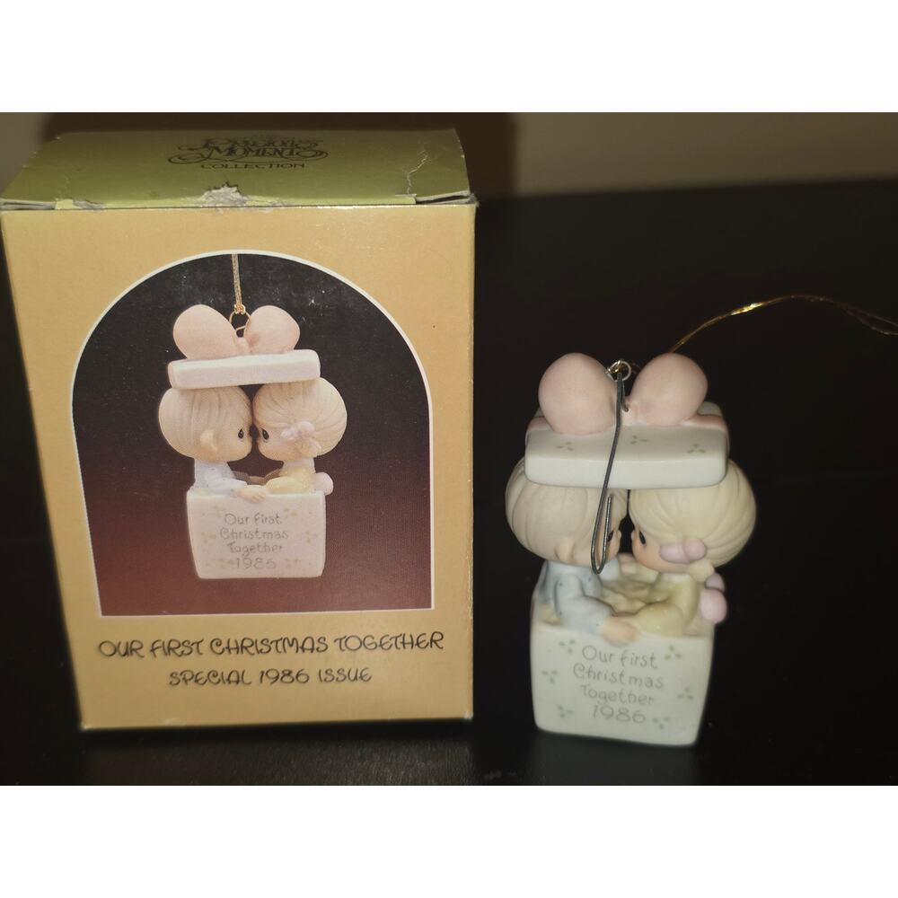 Precious Moments Our First Christmas Together 1986 Ornament Enesco 102350